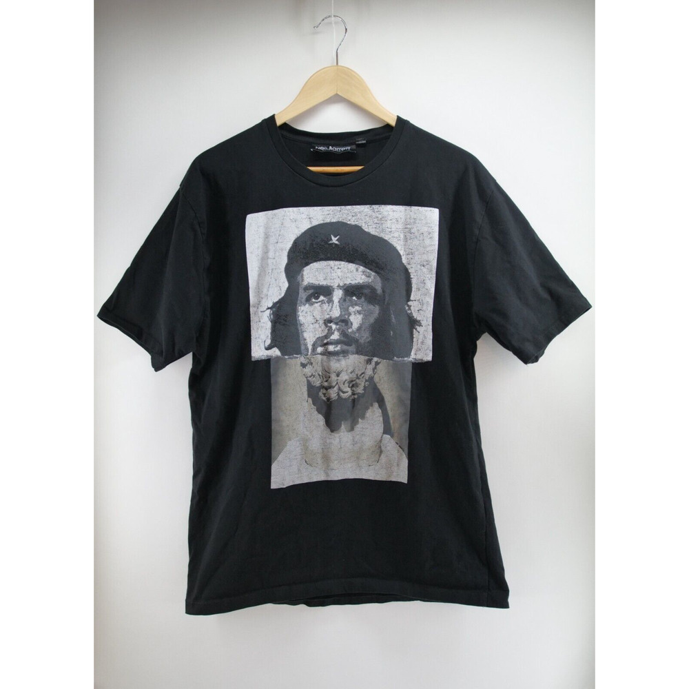 Neil Barrett Mens T-Shirt Black Che Guevarius Rare Designer T-Shirt‎